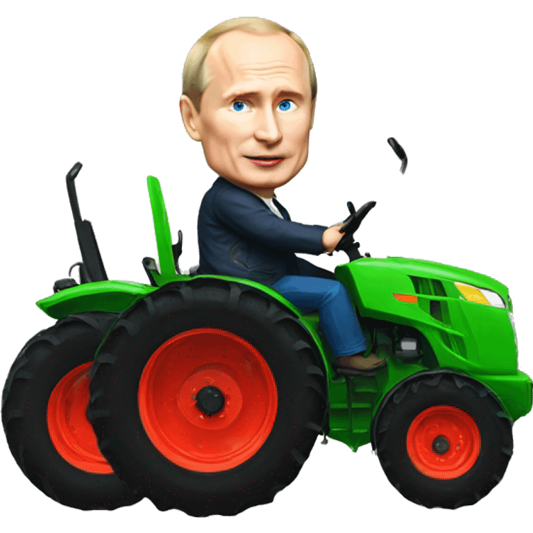 Putin on tractor emoji