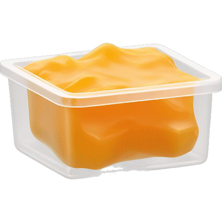 yellow ish orange wax substance in small clear container emoji