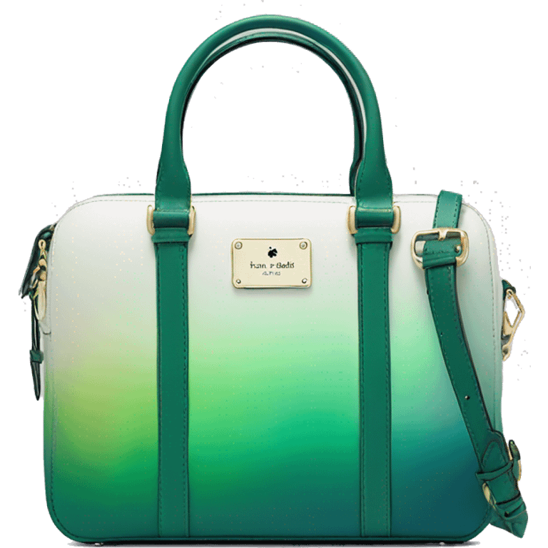 Realistic isolated northern lights kate spade satchel purse.  emoji