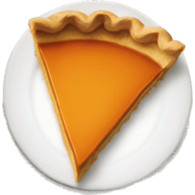 Pumpkin pie slice emoji