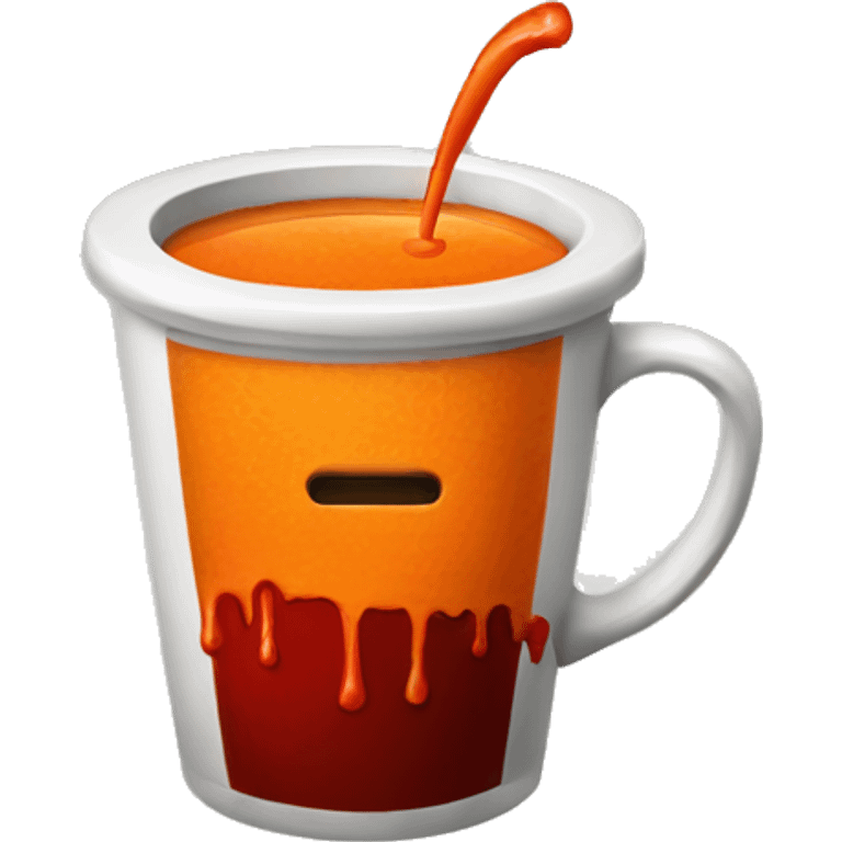 Bloody orange coffee  emoji