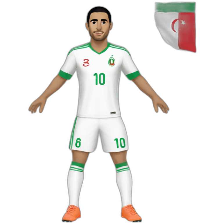 zineddine zidan with algeria kit emoji