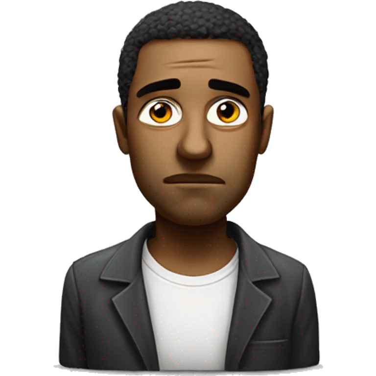 sad man with money photorealistic serious emoji