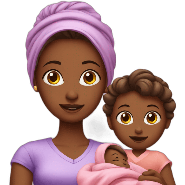 Housewive with baby emoji