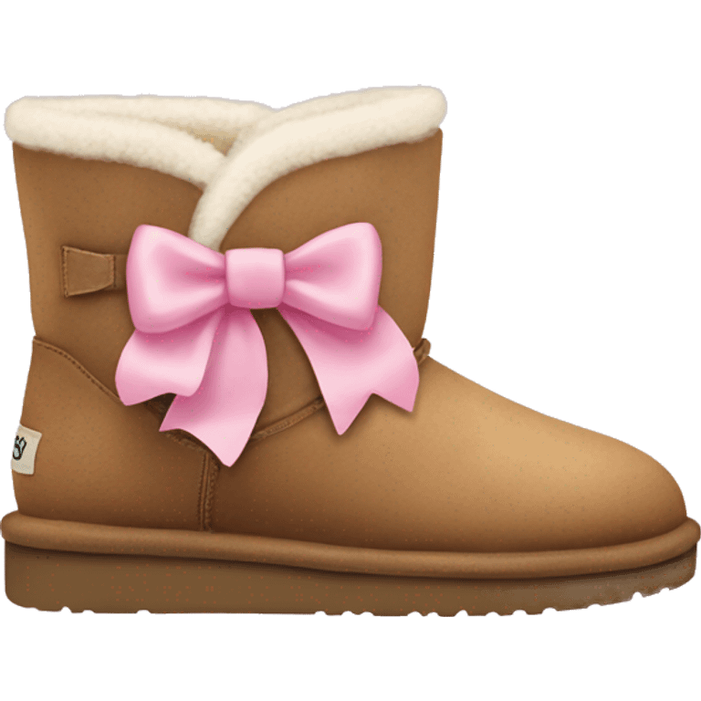 Platform uggs with pink bows emoji