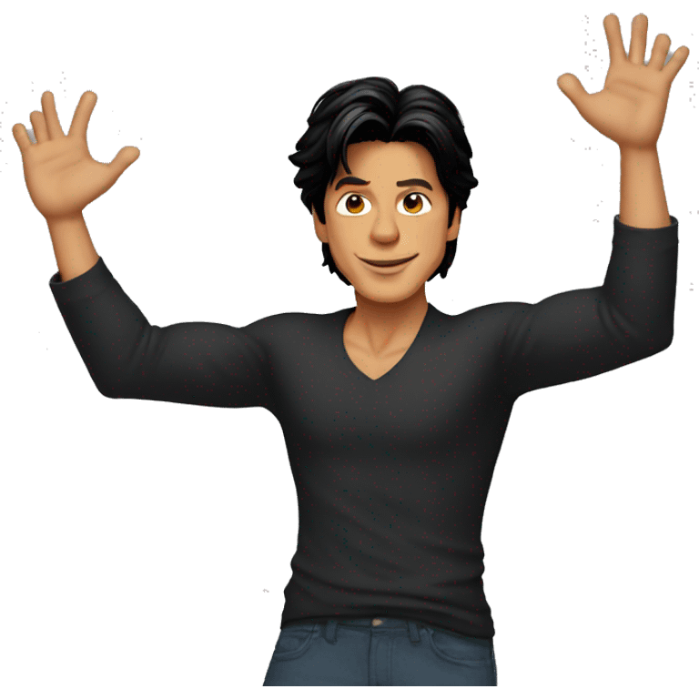 Shahrukh Khan pose with open arms emoji