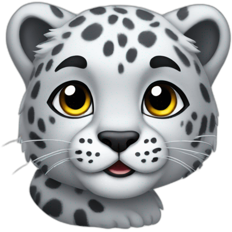 cute snow leopard emoji