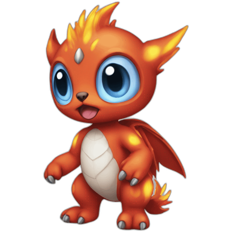 baby fire Digimon creature emoji