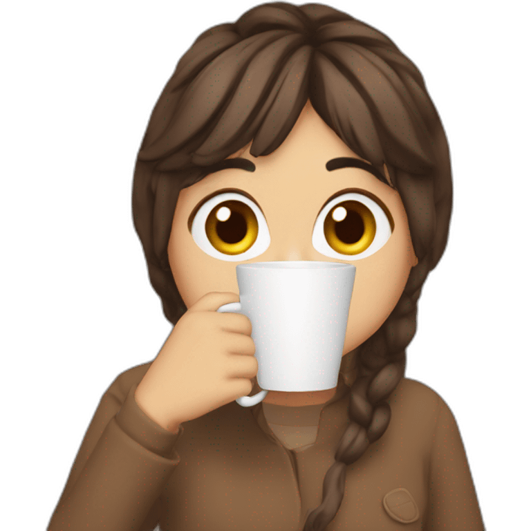 Kokomi drinking coffe emoji