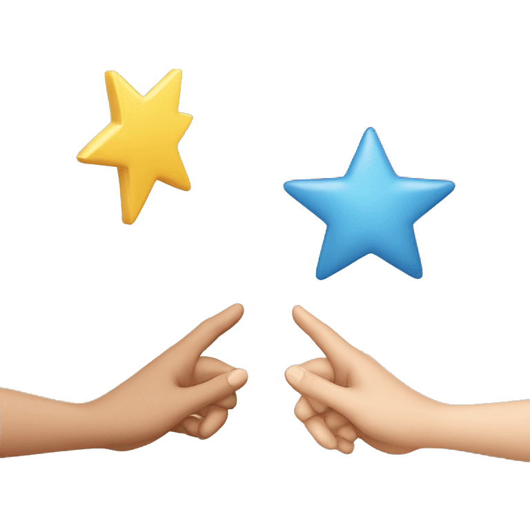 one hand passes a star to the other emoji