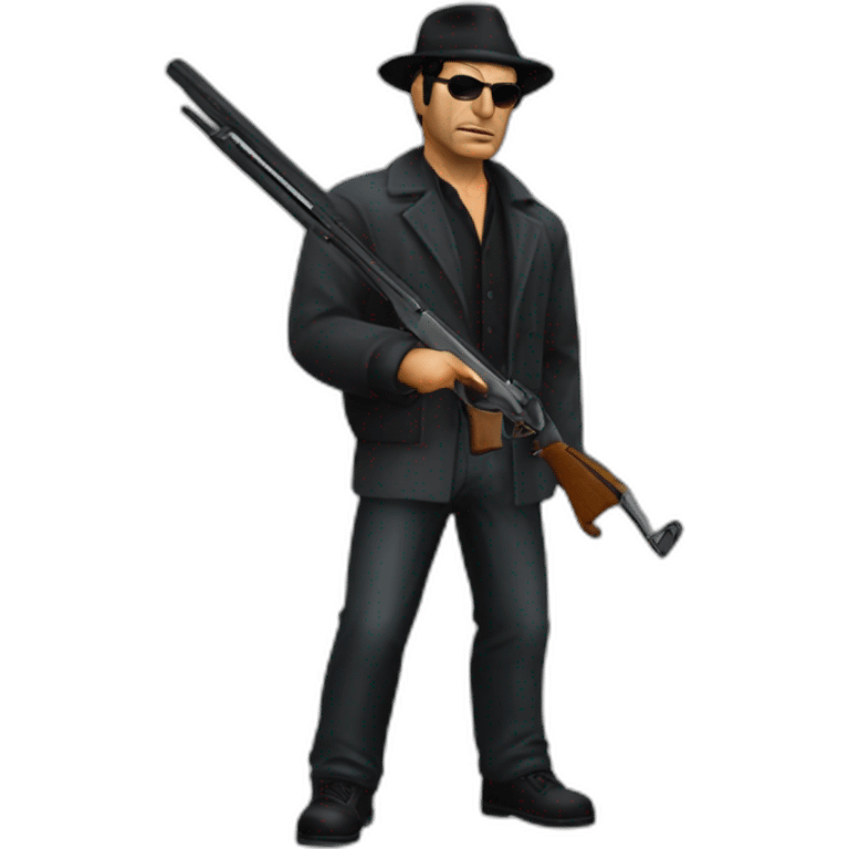 GTA III Italian Mafia man with shotgun emoji