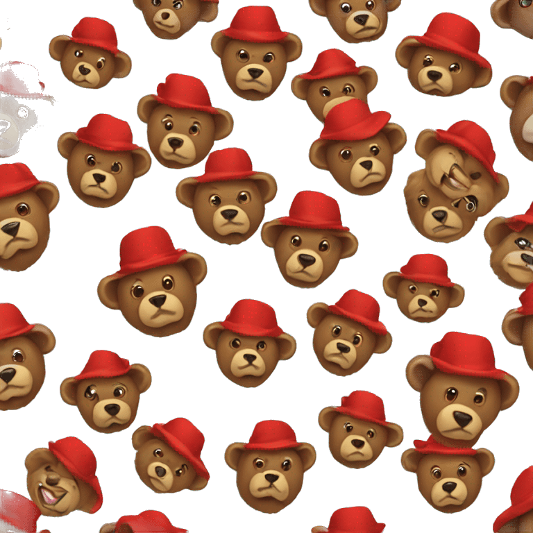 Bear with red hat  emoji