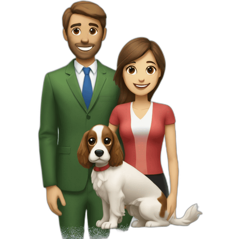 Sprinter spaniel with couple emoji