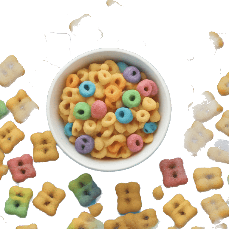 bowl of rainbow cereal emoji