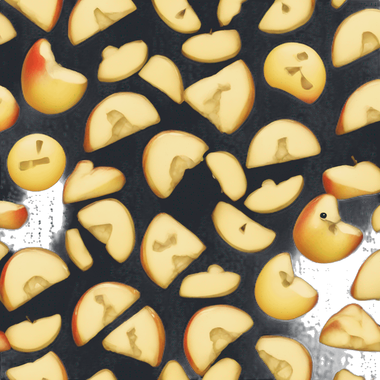 apple slices dipped in honey new years emoji