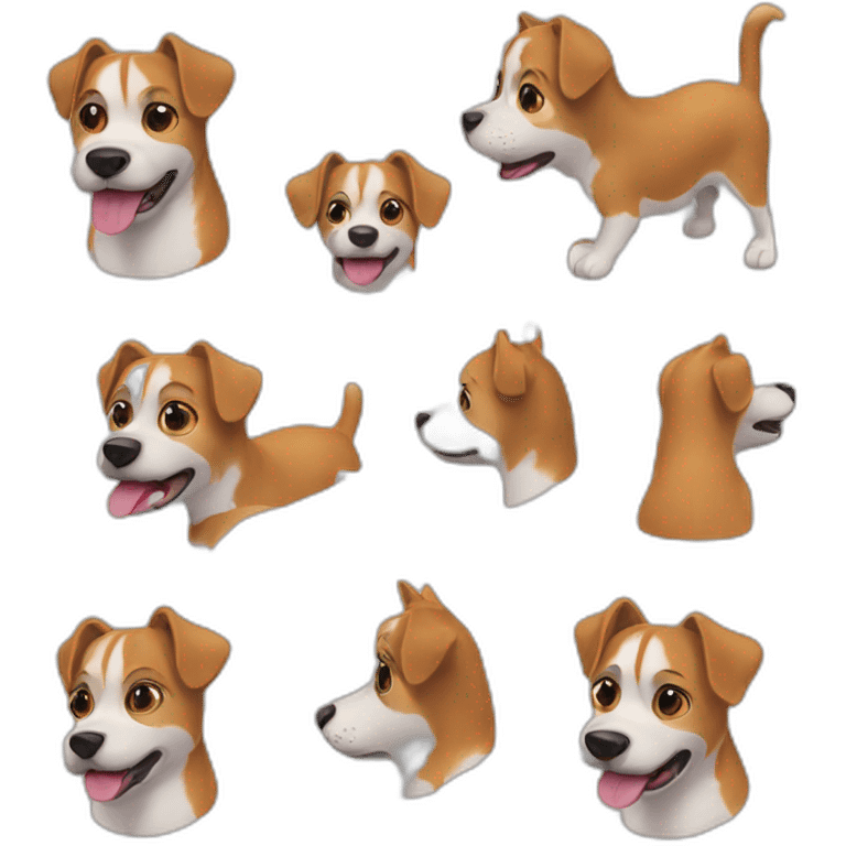 Chat sur chien  emoji