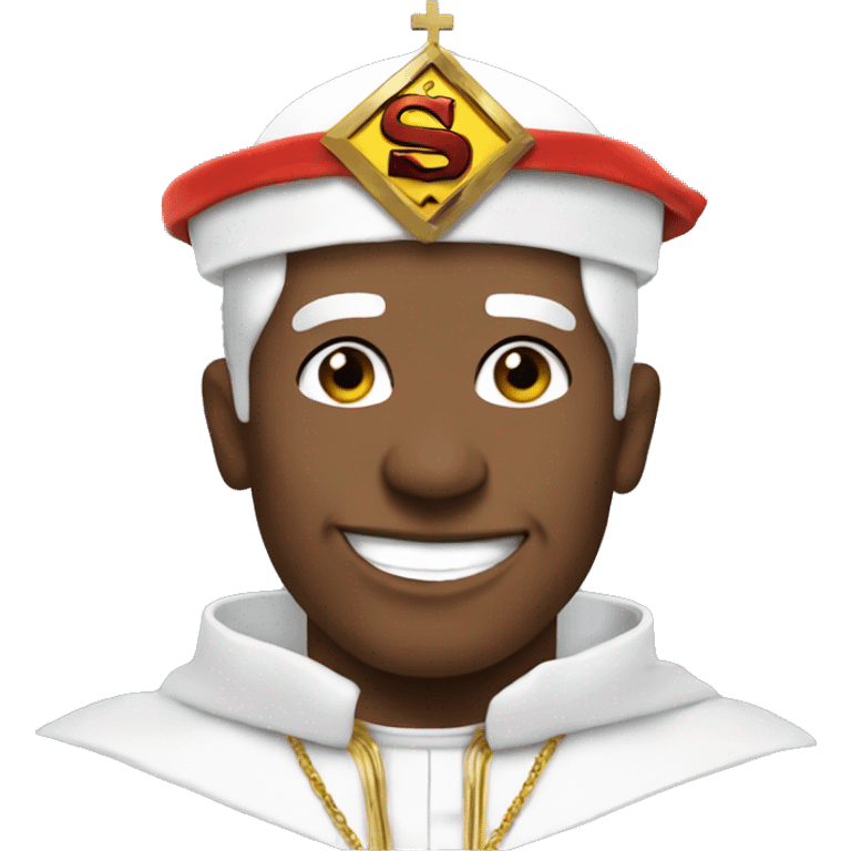 funky pope as superman emoji