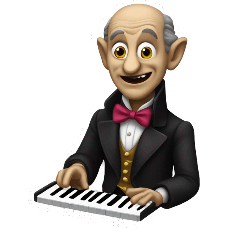 Count von count playing piano, iOS emoji stye art emoji