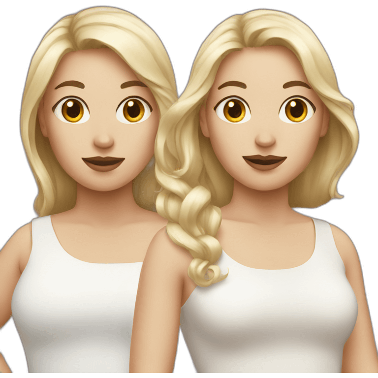 three women white skin emoji