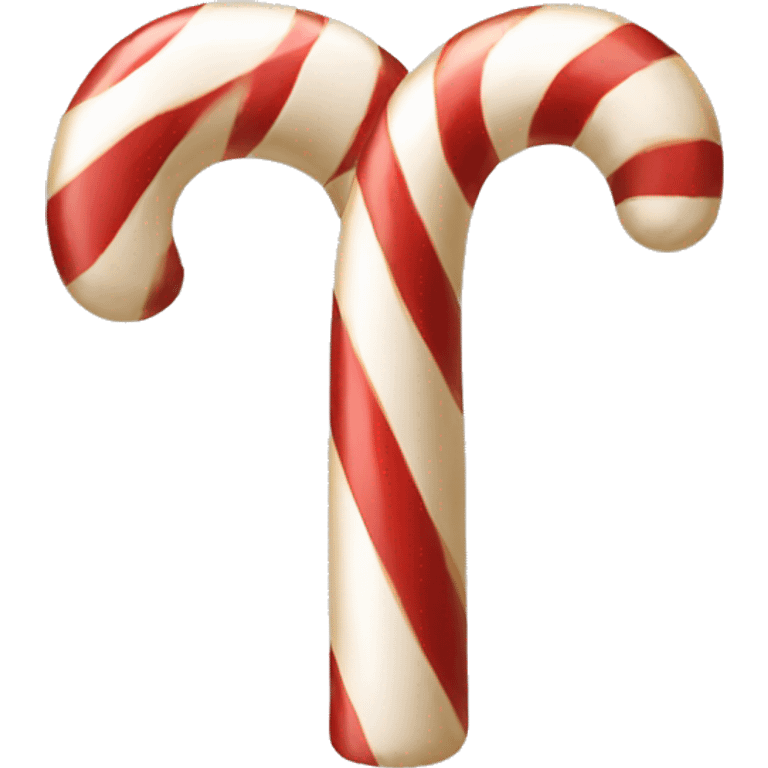 Candy cane white and gold emoji