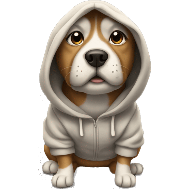 Dog with a hoodie emoji