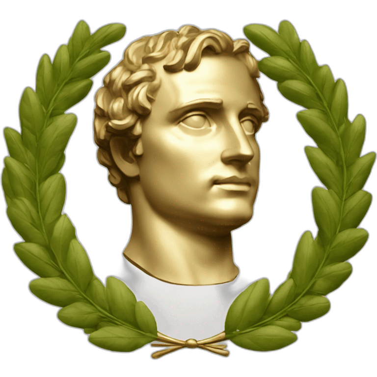 Laurel wreath napoleon golden statue emoji