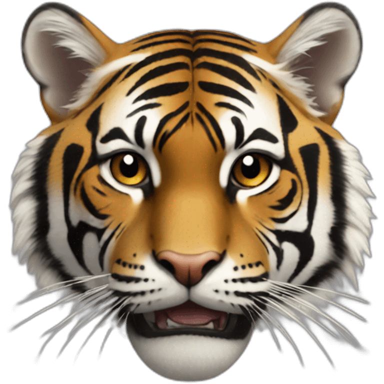 Chat sur tigre emoji