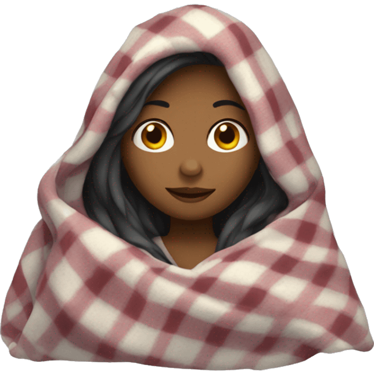 Girl in the blanket  emoji