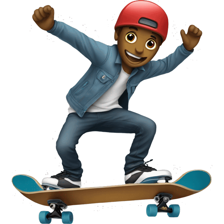 skateboarder in the sui emoji