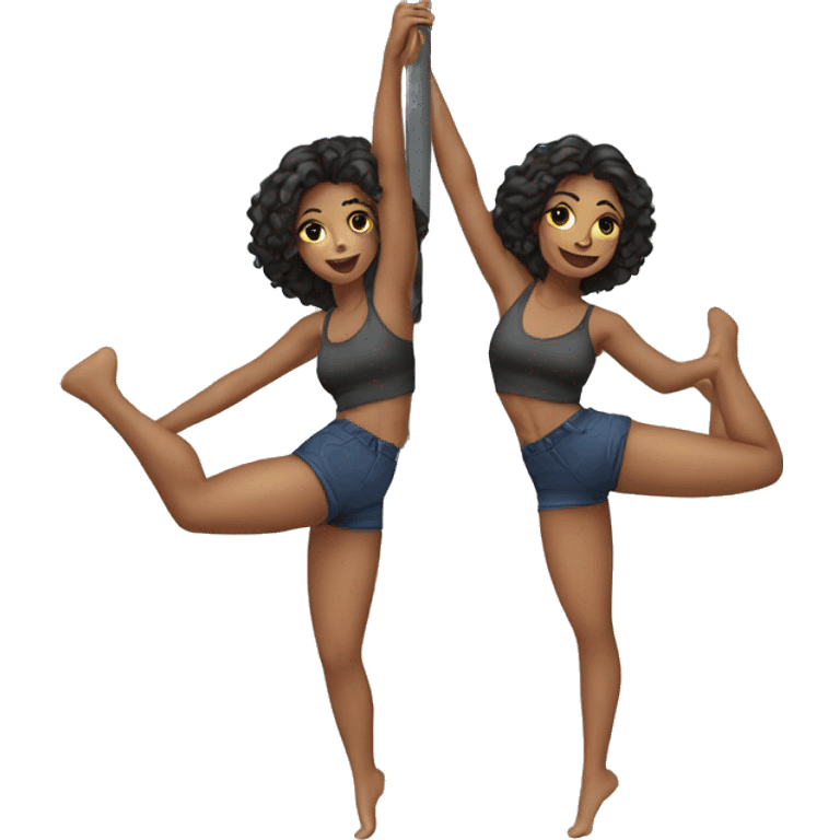 pole move female duo emoji