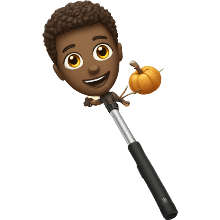 Fall selfie stick emoji