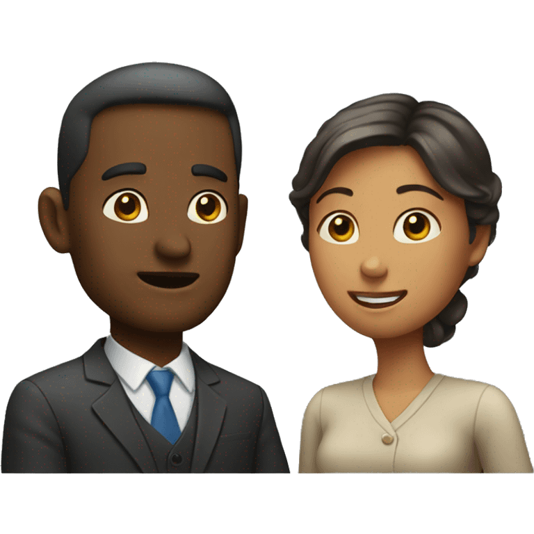 man and woman talking emoji