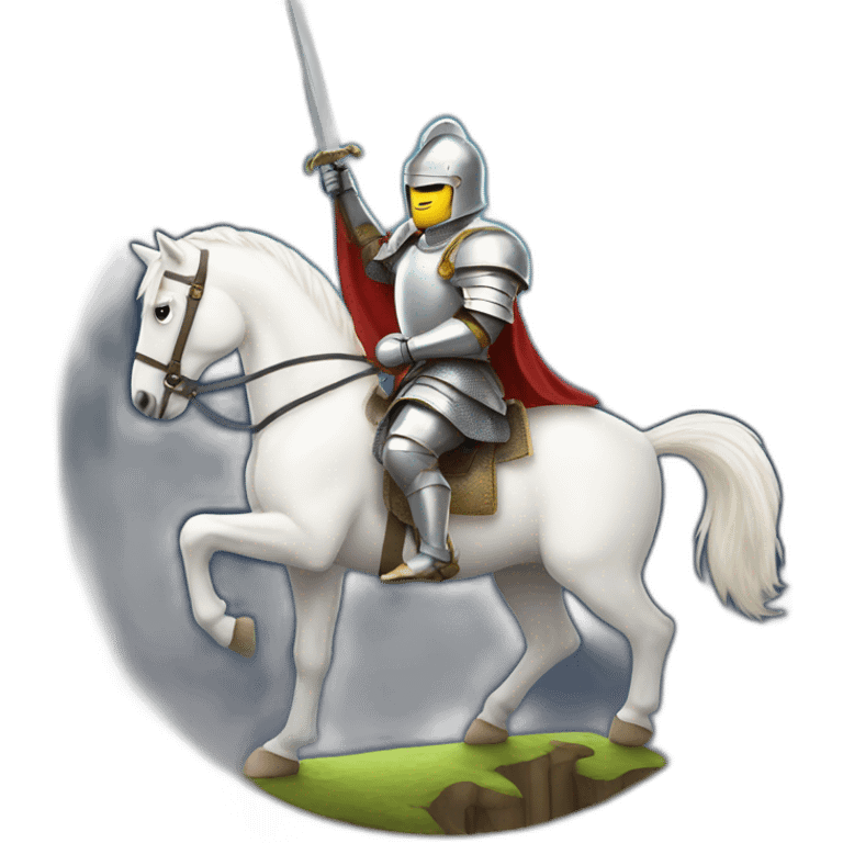 knight of the light on white horse emoji