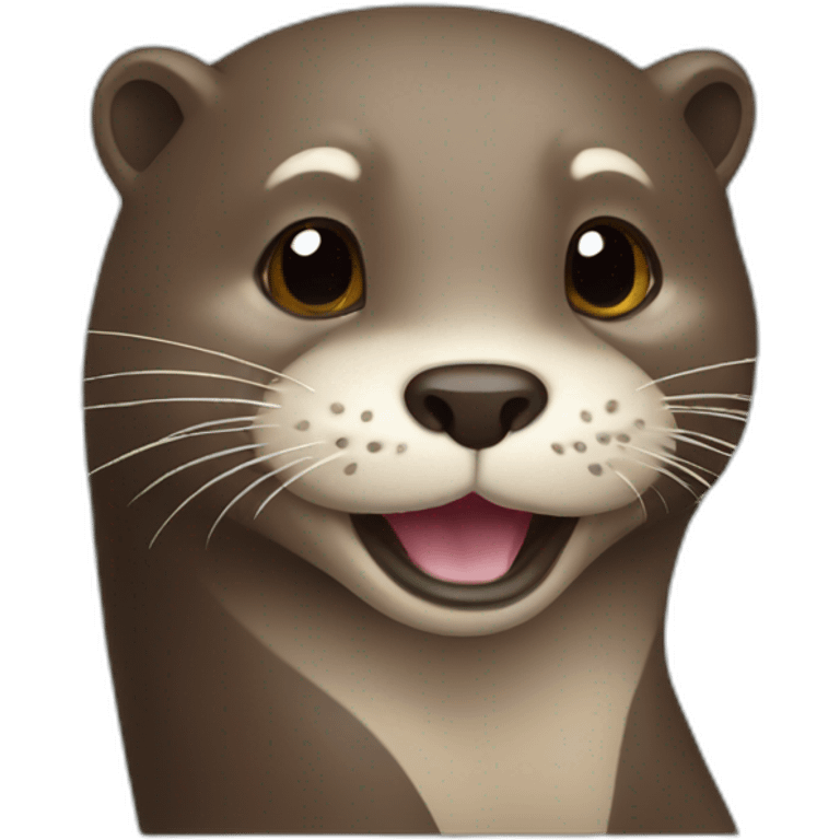 Otter using iphone emoji