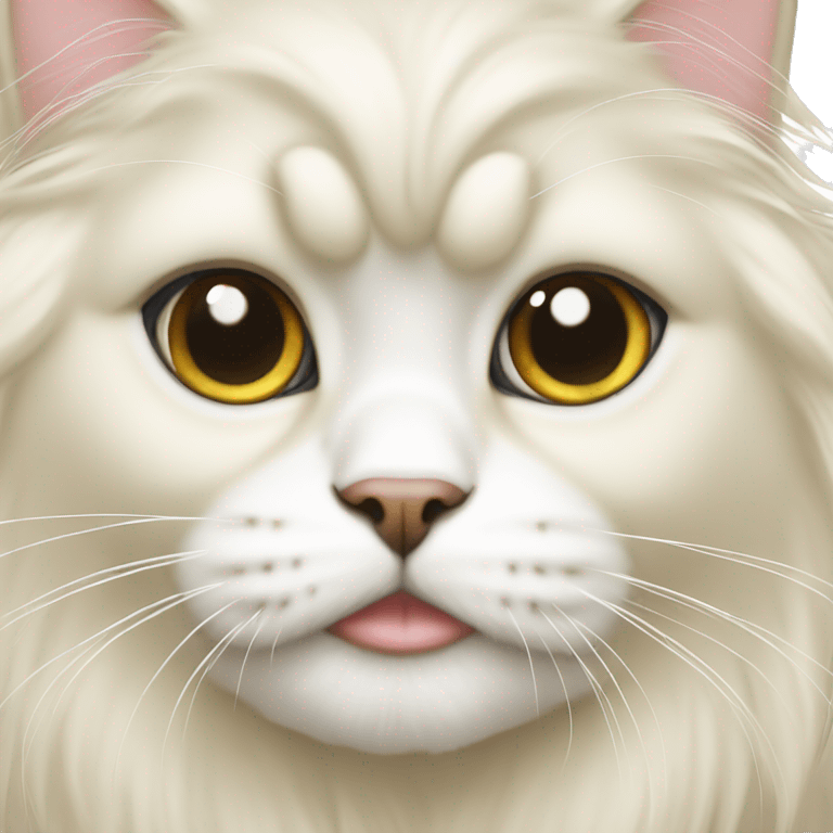 Cream and white Persian emoji