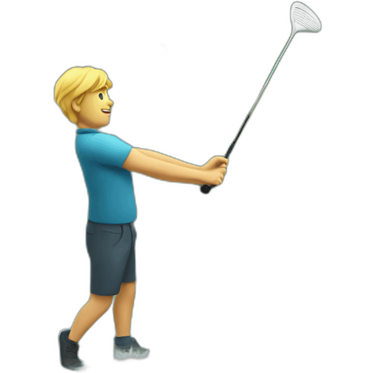 Throwing golf club into pond emoji