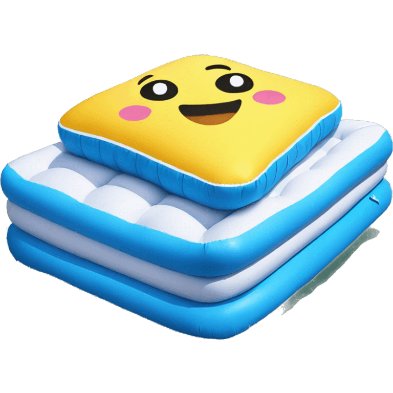 inflatable mattress on water emoji