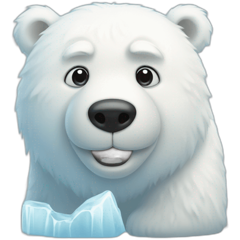 Cute ice bear emoji