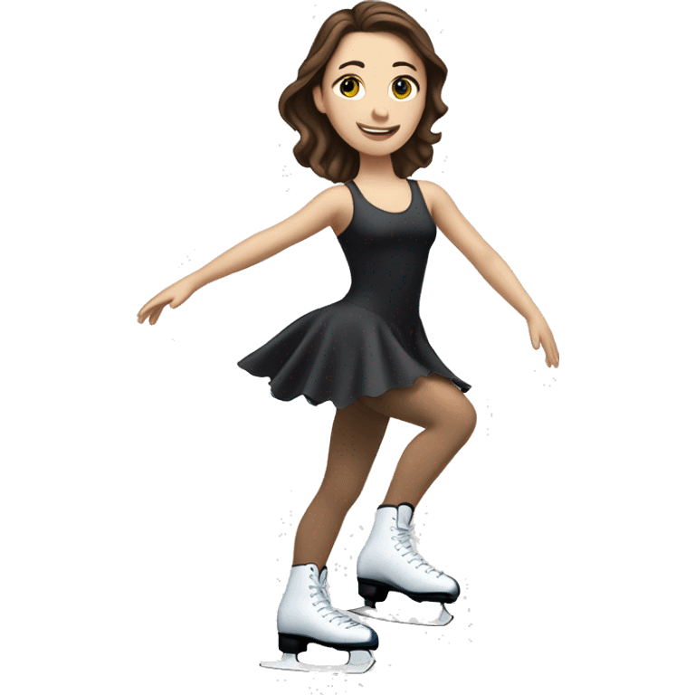 white woman brunette figure skating  emoji