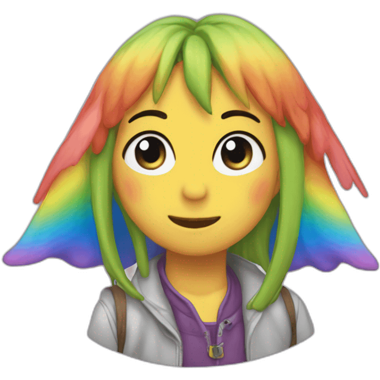 caca arc en ciel emoji