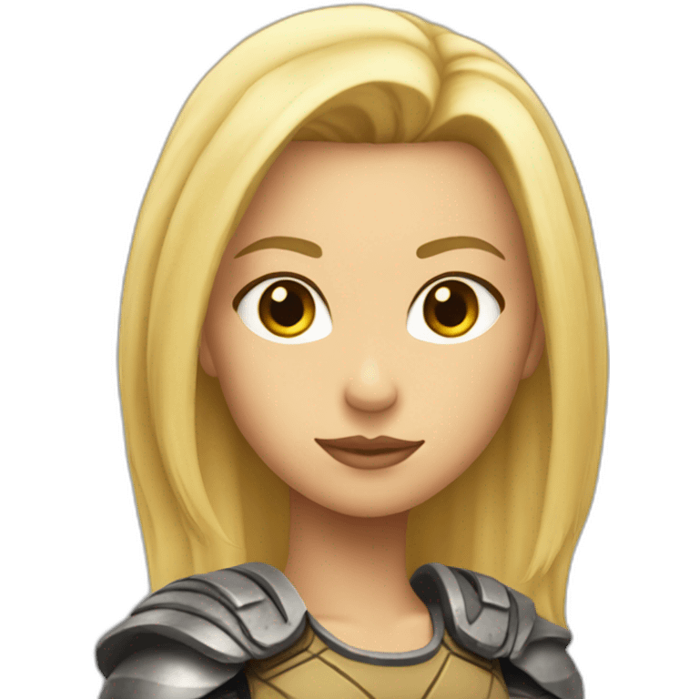 a blonde warriors girl with a Big number one emoji