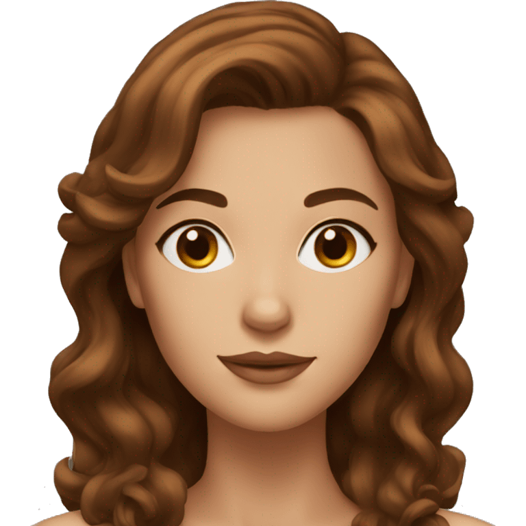 a gorgeous woman with brown hair emoji