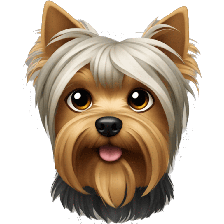 Perro yorkshire terrier durmiendo  emoji