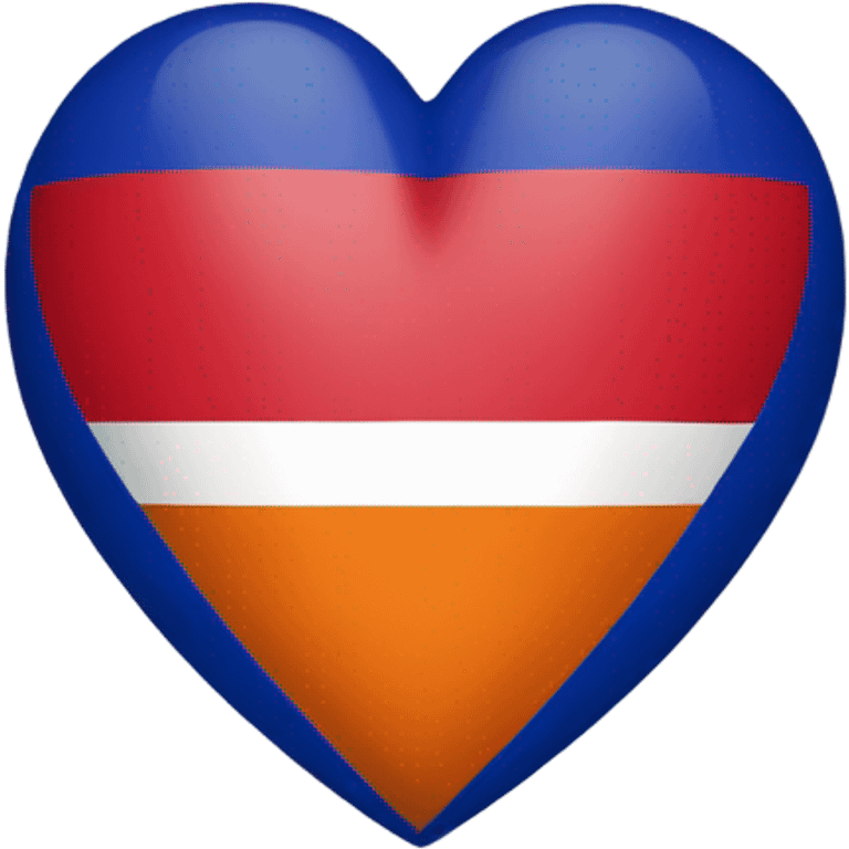 Heart in the color of the Armenian flag emoji