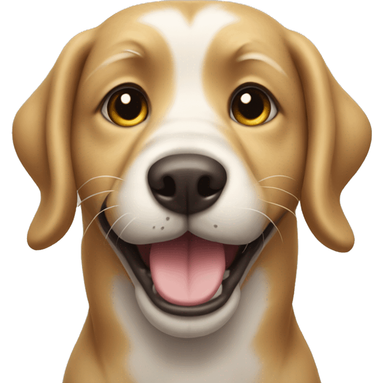 dog with smily face emoji