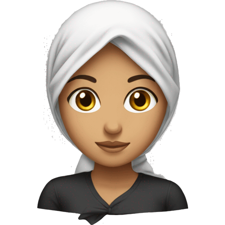 Muslim girl with on the head bow emoji