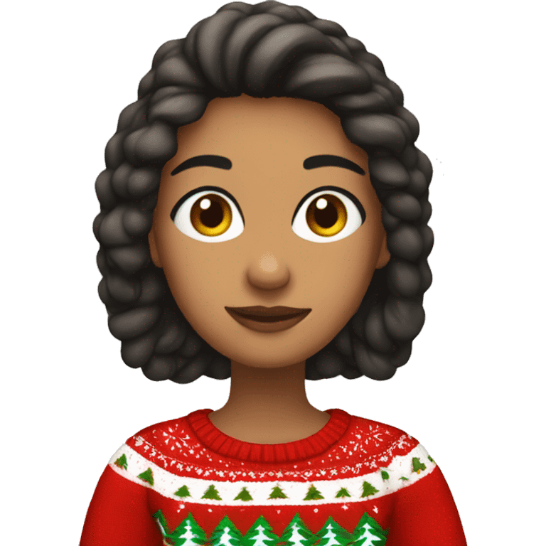 Santina with Christmas sweater on  emoji