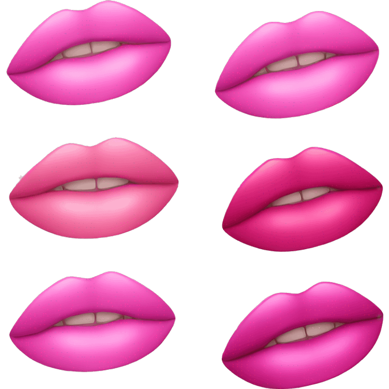 Pink lipstick emoji