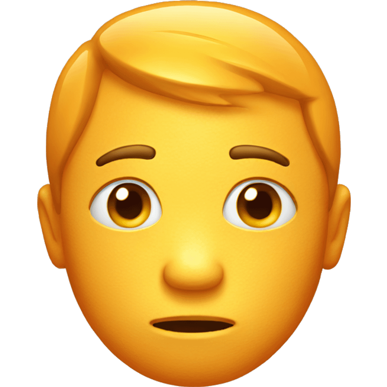 3d emoji of sad face yellow-orange emoji