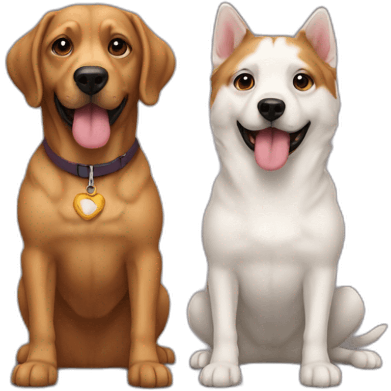 Chat et chien emoji